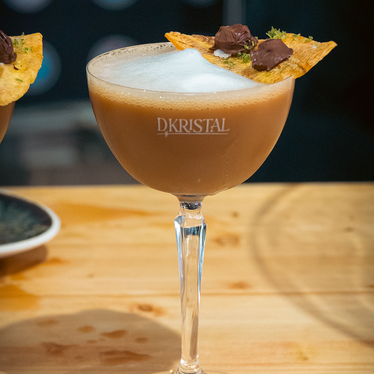 Copa de cristal fino personalizada con el logotipo de Dkristal serigrafiado
